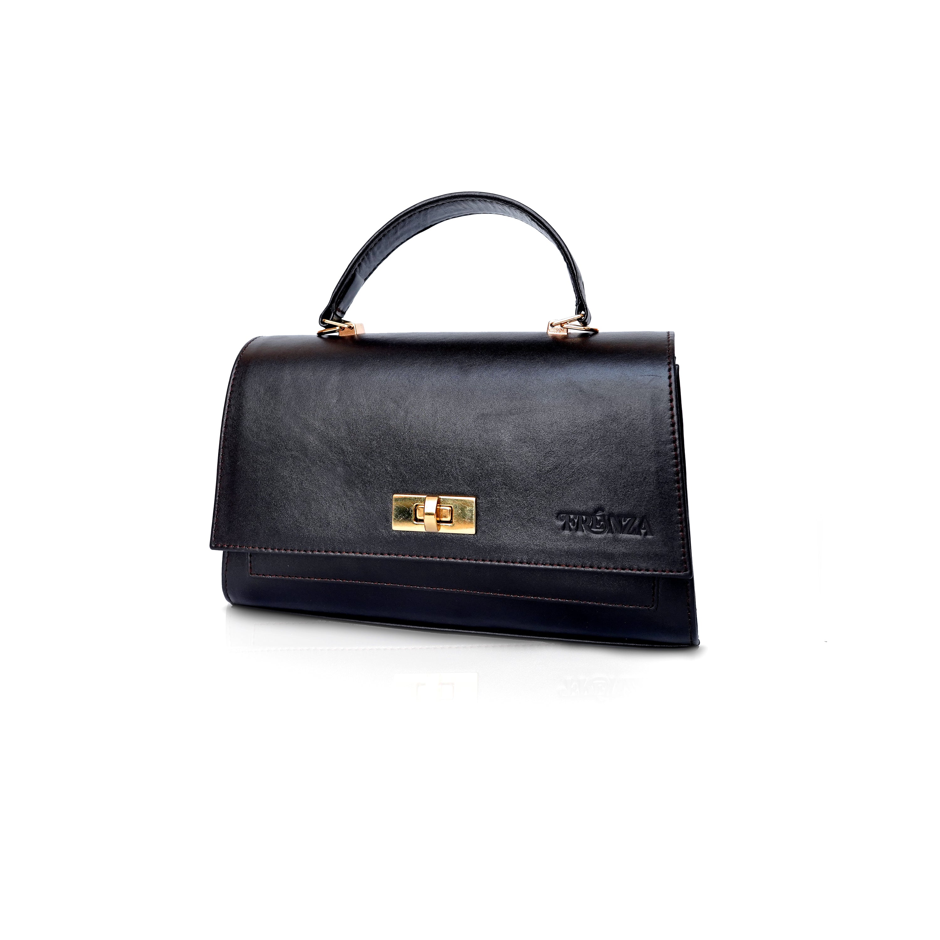 Noir Elite Satchel - Top Handle Flap Bag