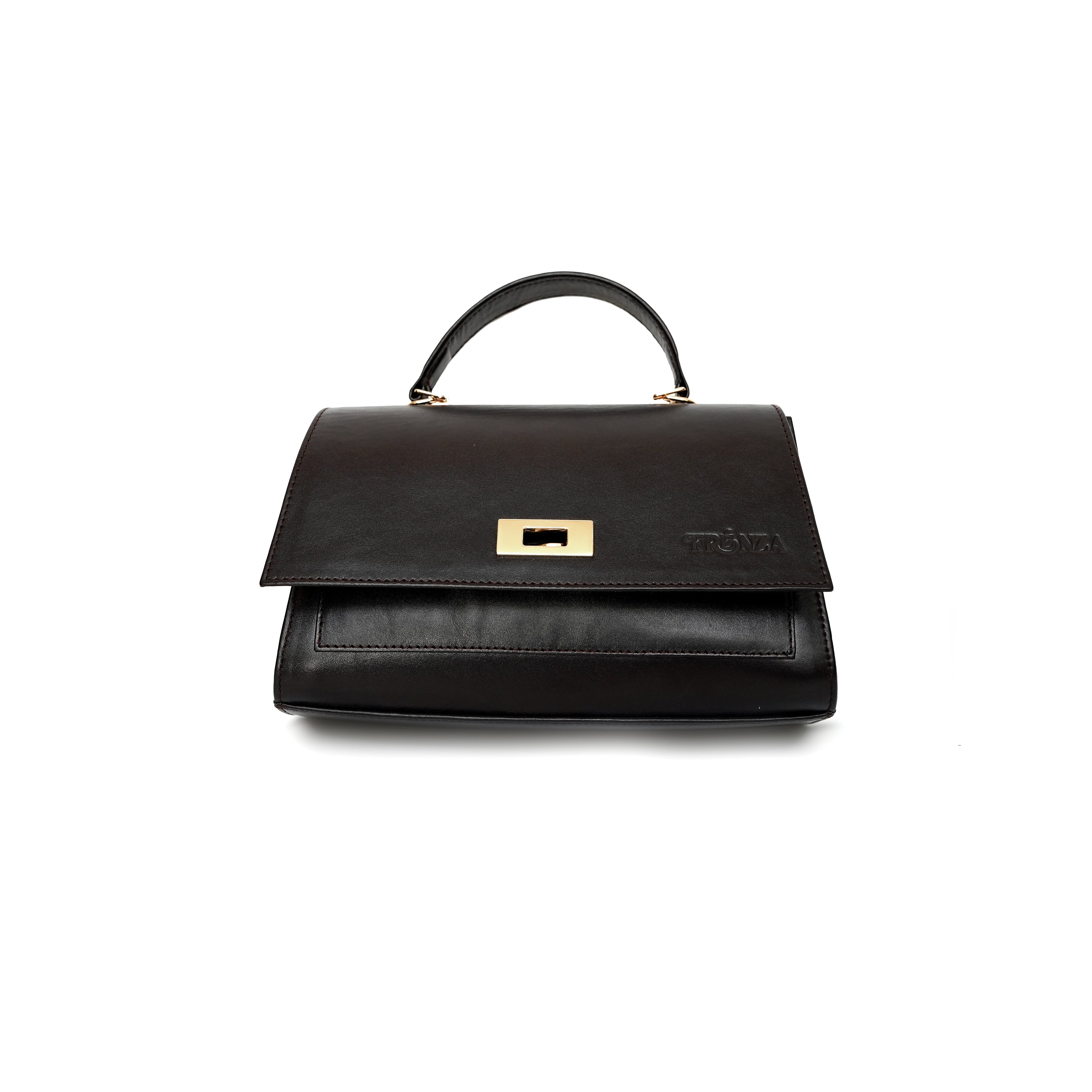 Noir Elite Satchel - Top Handle Flap Bag