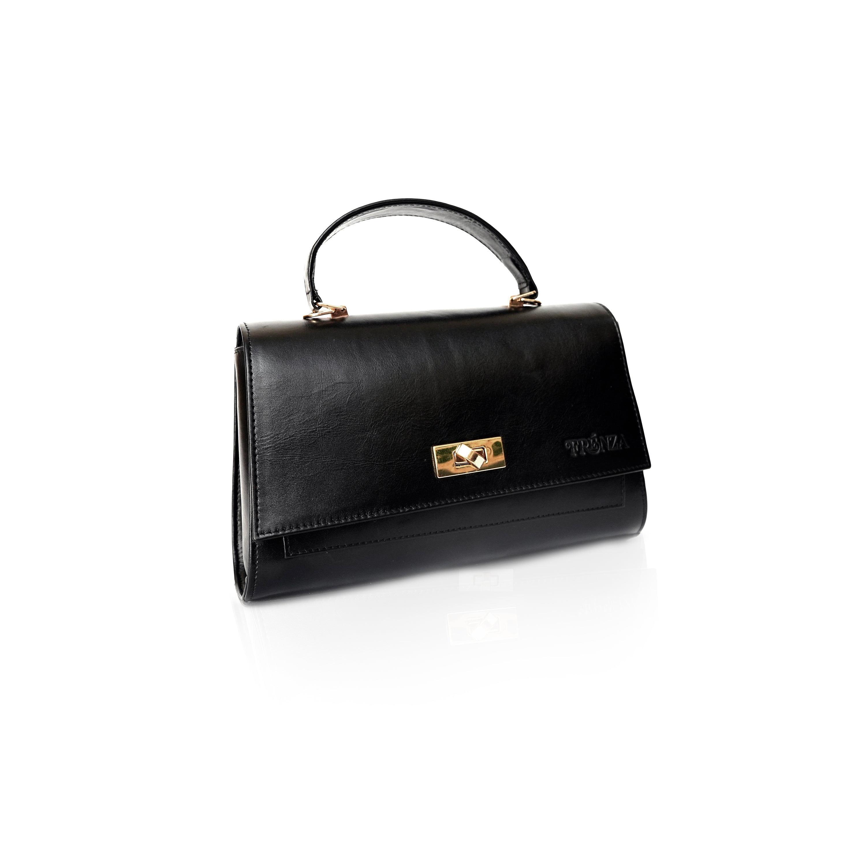 Noir Elite Satchel - Top Handle Flap Bag