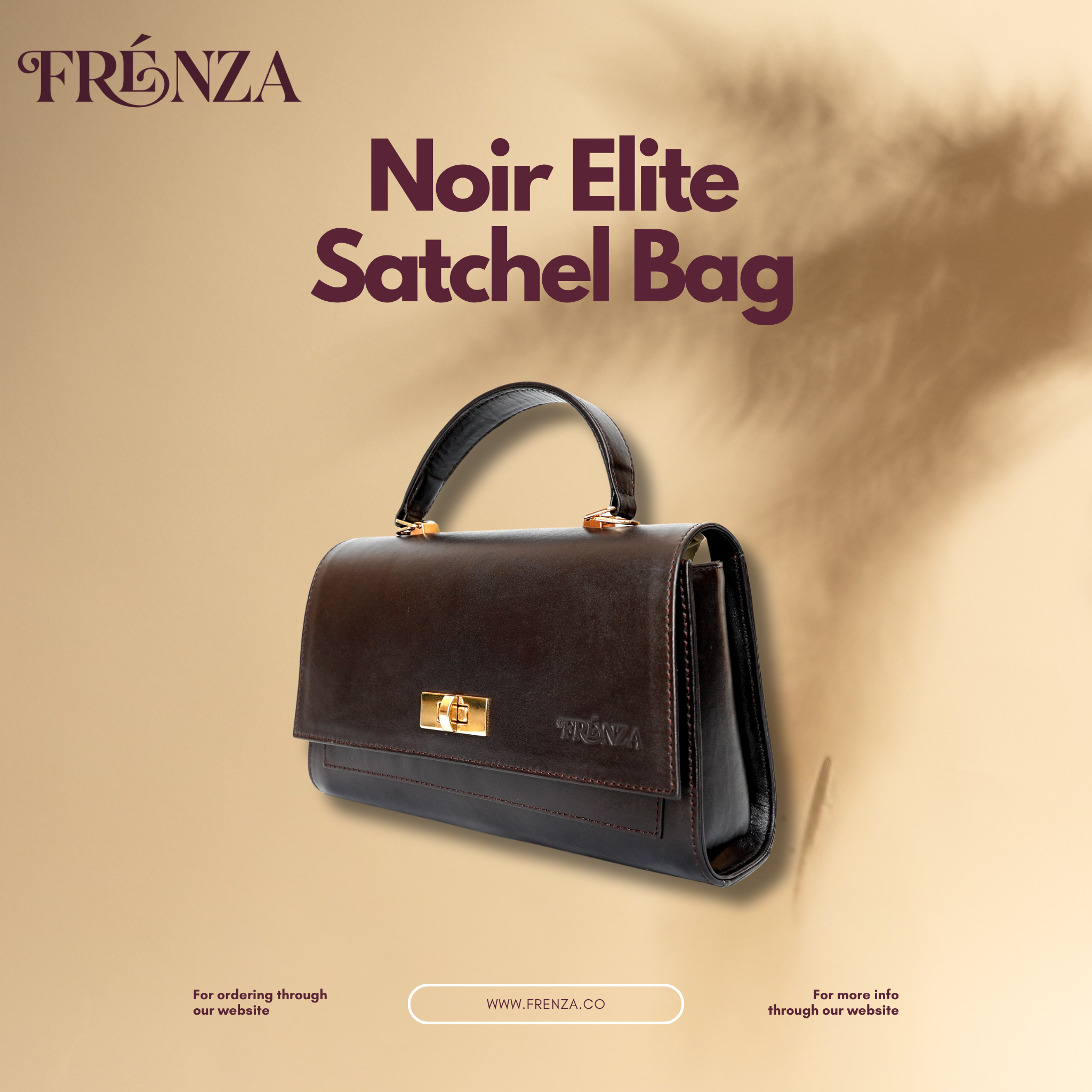 Noir Elite Satchel - Top Handle Flap Bag